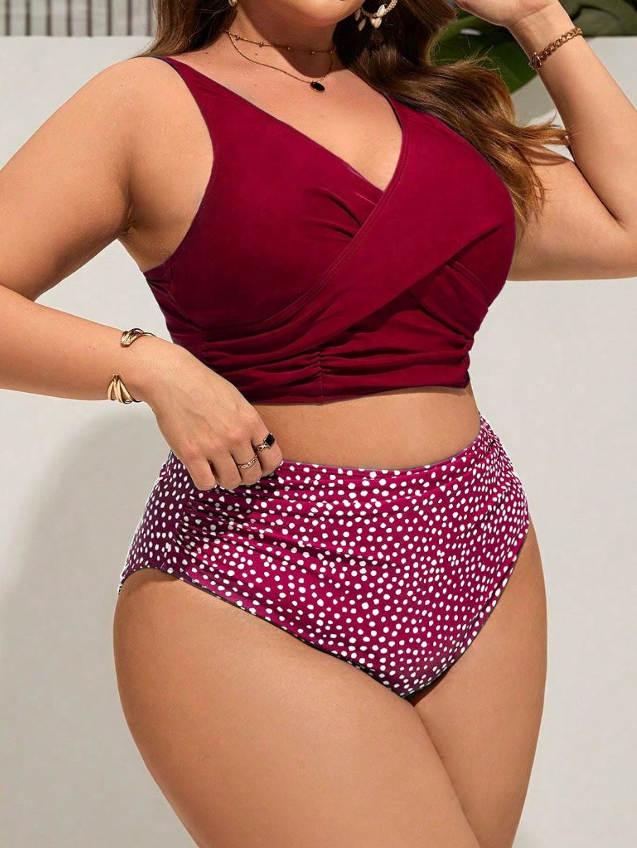 Bikini Cadiz Bikini Plus SIze 25 CELINAH Bordo XL 