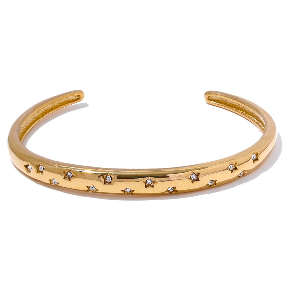 Brazalete de Estrella Chapado en Oro Pulsera 48 CELINAH 