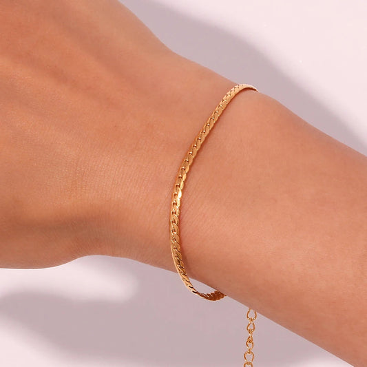 Pulsera de Mano Chapado en Oro Pulsera 14 CELINAH 